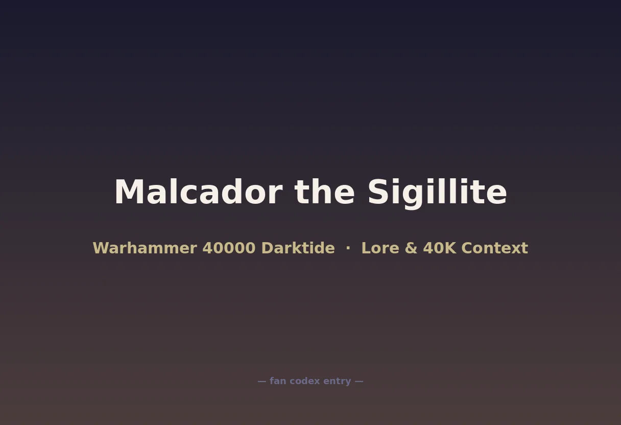 Malcador the Sigillite