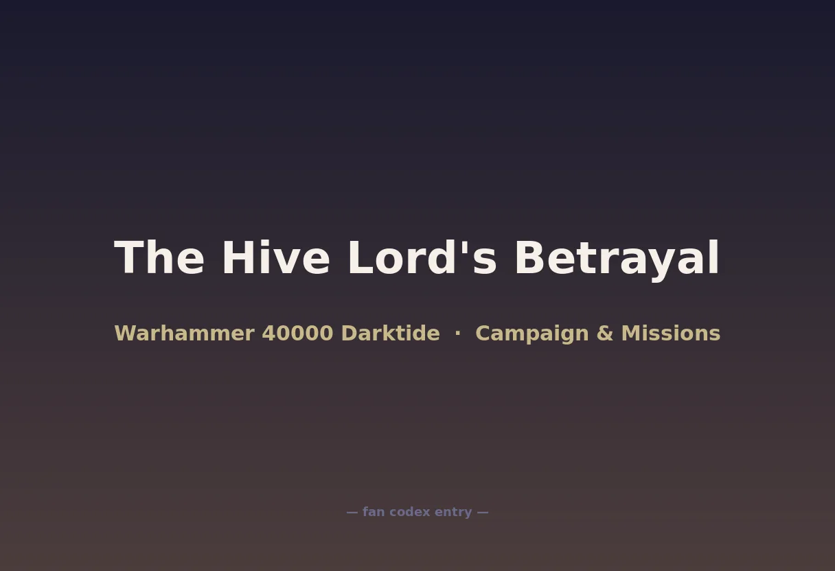 The Hive Lord's Betrayal